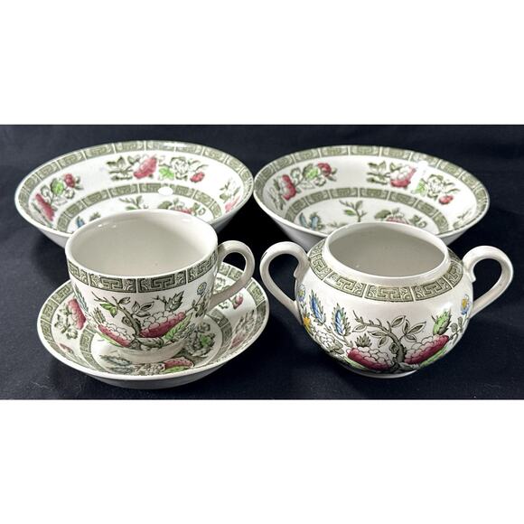 Ridgway Other - Ridgway Indian Tree Tea Set Cup Saucer Sugar Bowls Staffordshire England